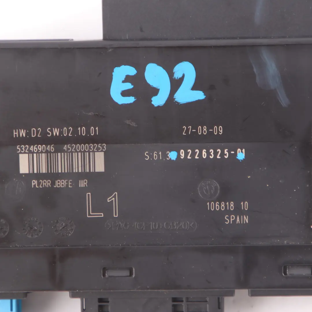 BMW E82 ECU Módulo Control Carrocería L1 PL2RR JBBFE IIIR Caja de Conexiones