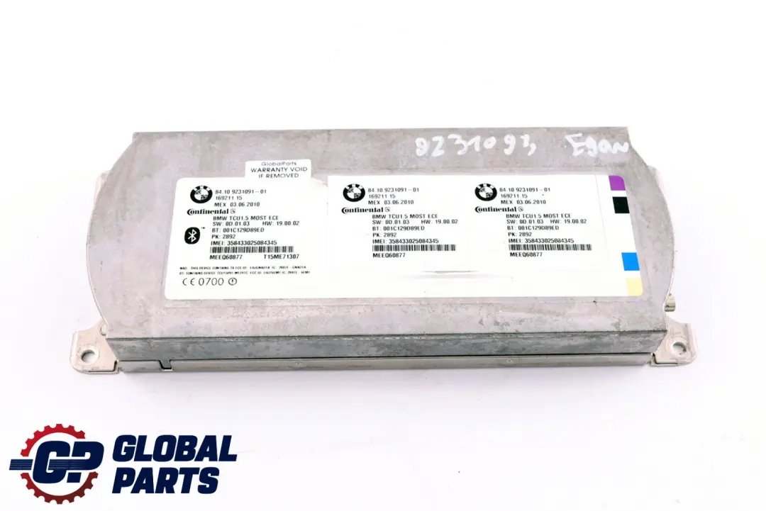 BMW 1 3 5 Series E60 E87 E90 Module De Contrôle Télématique Bluetooth 9231093