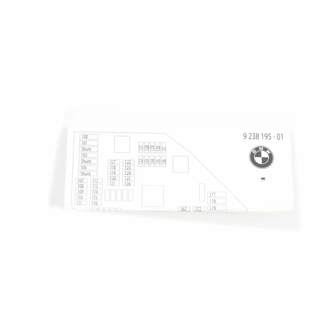 BMW F10 F11 F12 Tarjeta Mapa Caja de Fusibles Diagrama Agrupación 9238195