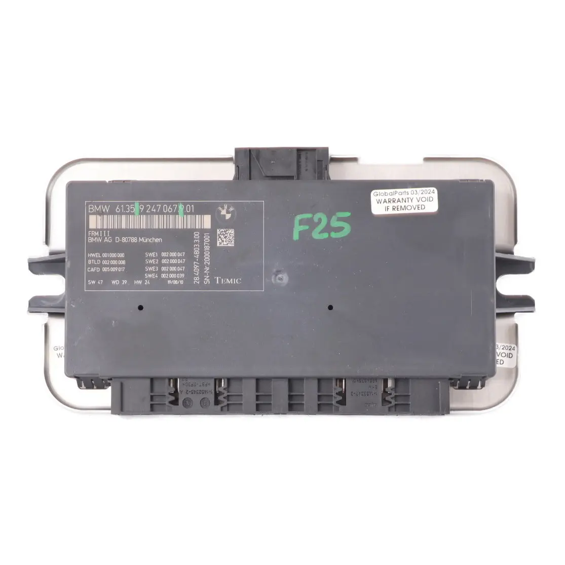 BMW X3 F25 Footwell Light Module Control Unit ECU FRM3 9247067