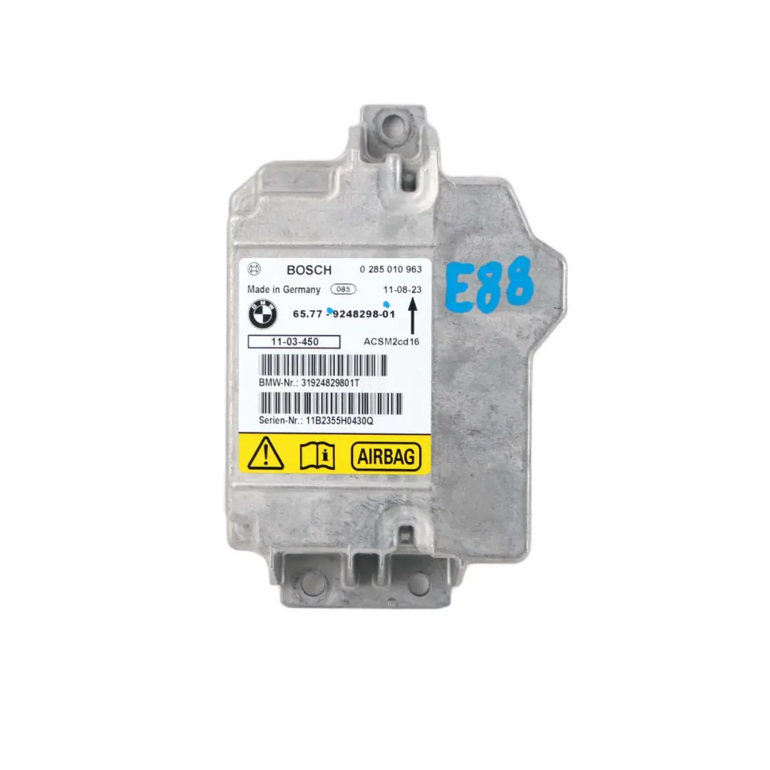 BMW E88 E93 LCI Moduł Sensor Sterownik Poduszek Powietrznych Airbag 9248298