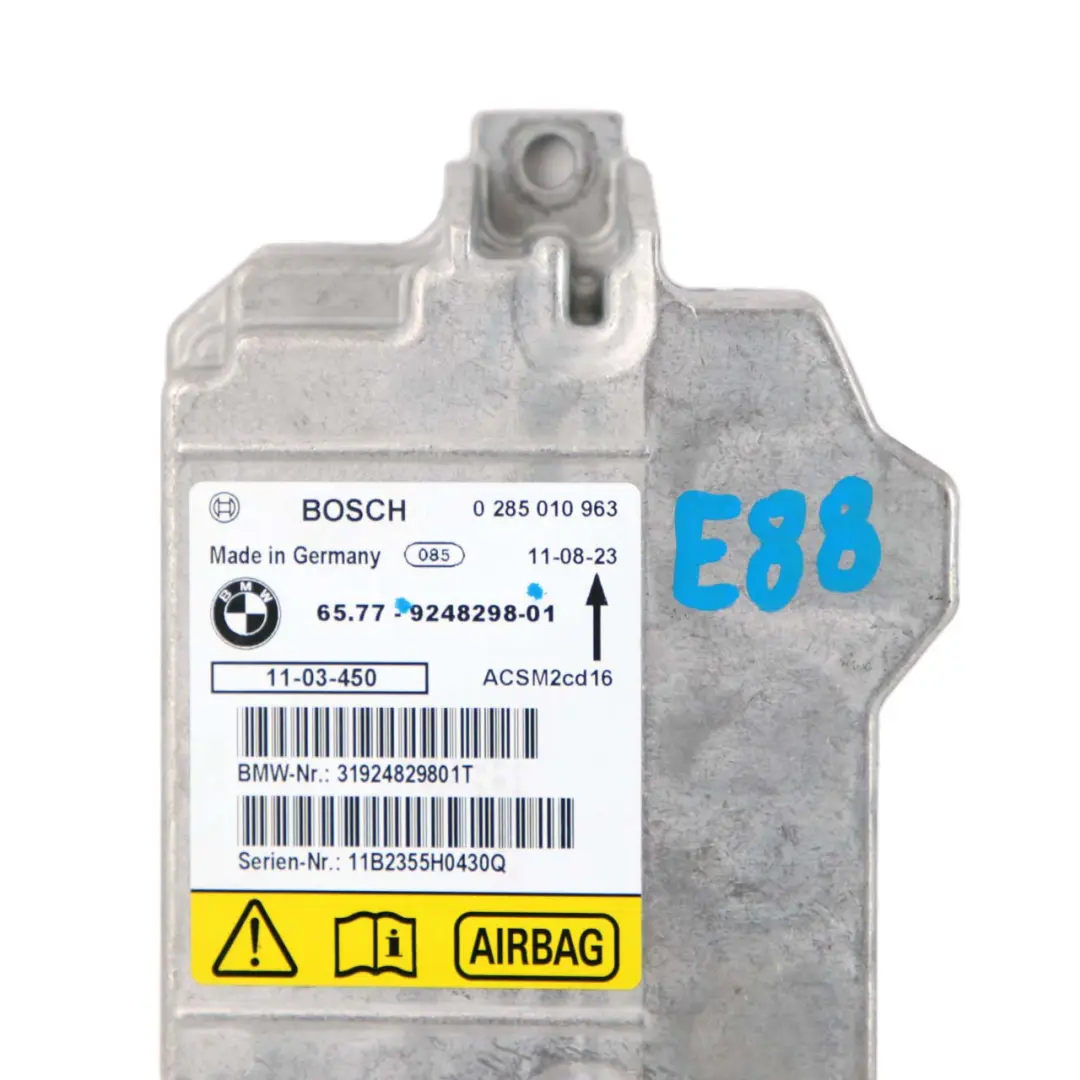 BMW E88 E93 LCI Moduł Sensor Sterownik Poduszek Powietrznych Airbag 9248298