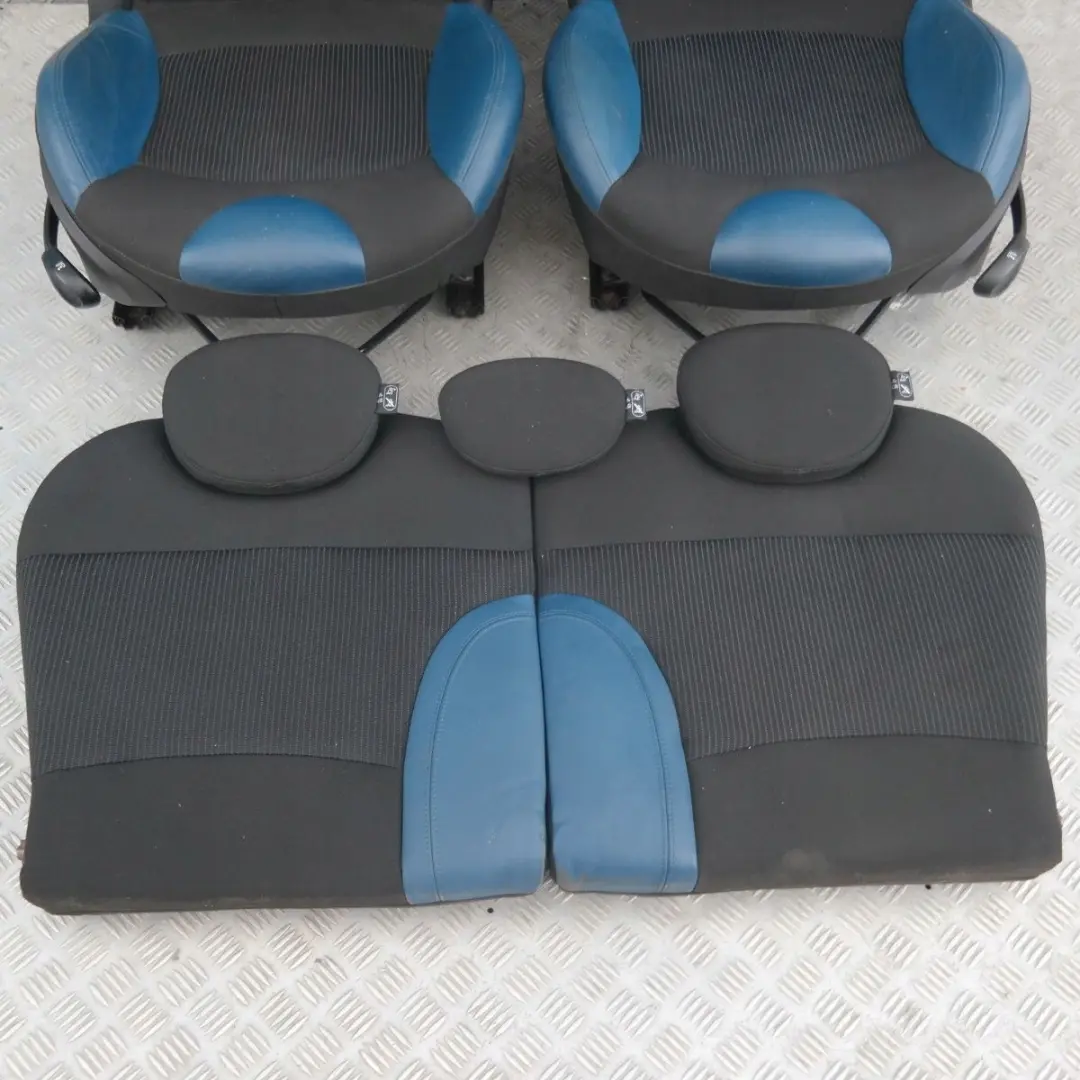 *BMW Mini Cooper One Clubman R55 Sports Halb Leder Innensitze Sitze innen BLAU