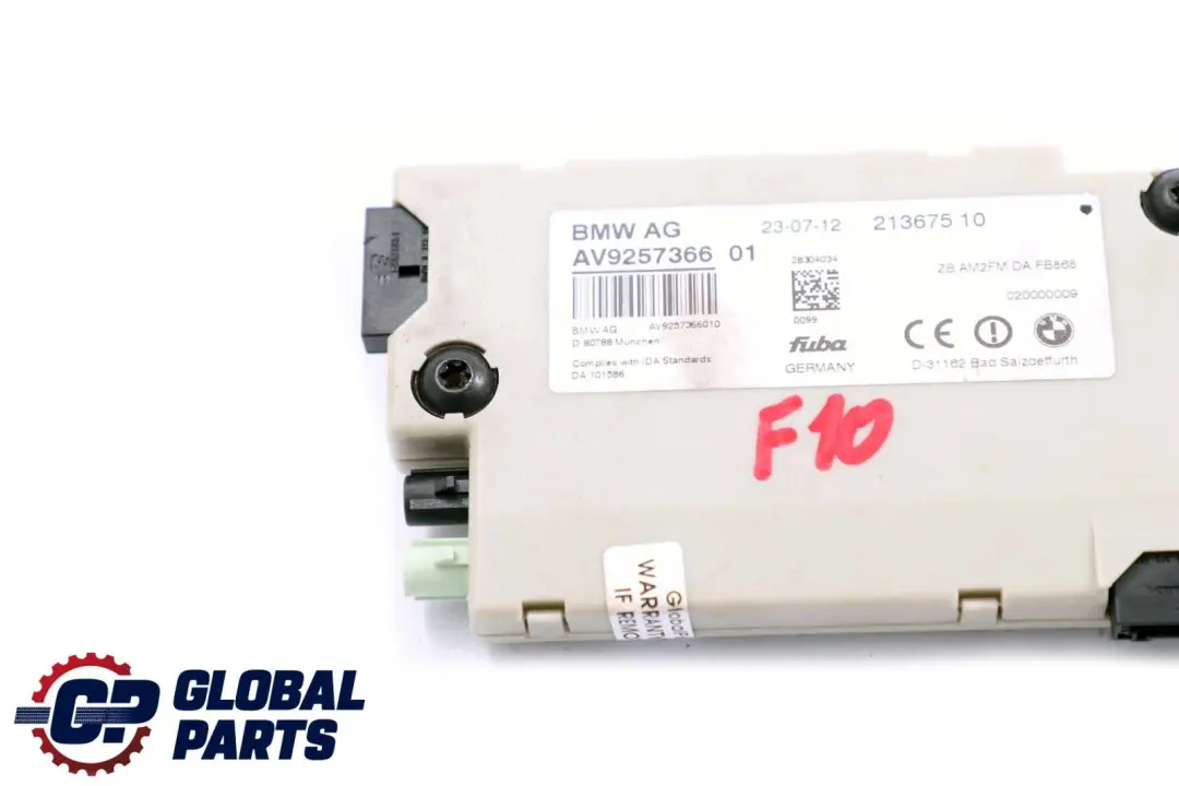 BMW Serie 5 7 F01 F10 LCI Antena Amplificador Diversity 868 MHZ 9257366