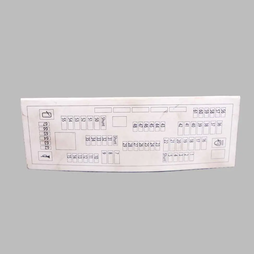 BMW F10 F11 F12 Tarjeta Mapa Caja de Fusibles Diagrama Agrupación 9238195