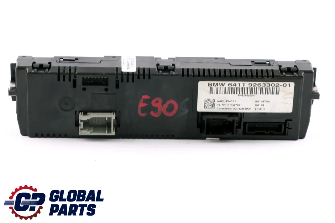 BMW E81 E87N LCI E90 Automático Aire Acondicionado A/C Panel de Control 9263302