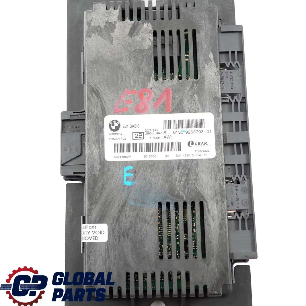 BMW 1 Series E81 Footwell ECU Light Control Module Basis PL2 FRM3R Lear 9263793