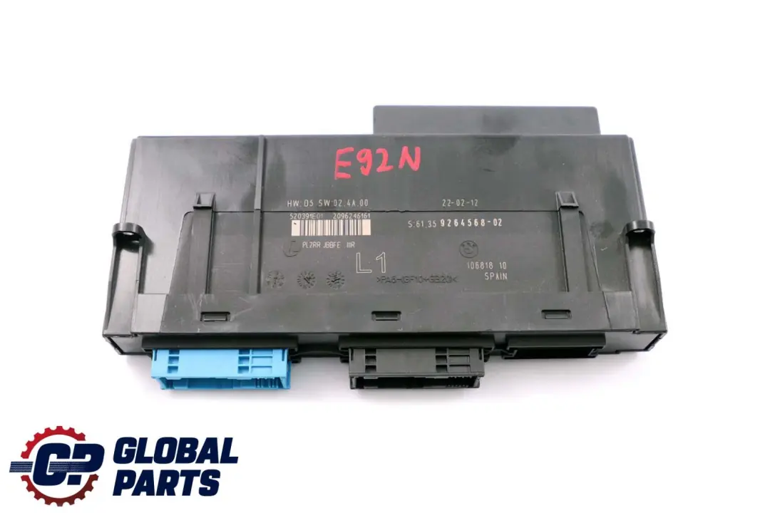 BMW E92 LCI Body Control Module Unit PL2RR JBBFE IIIR L1 9264568