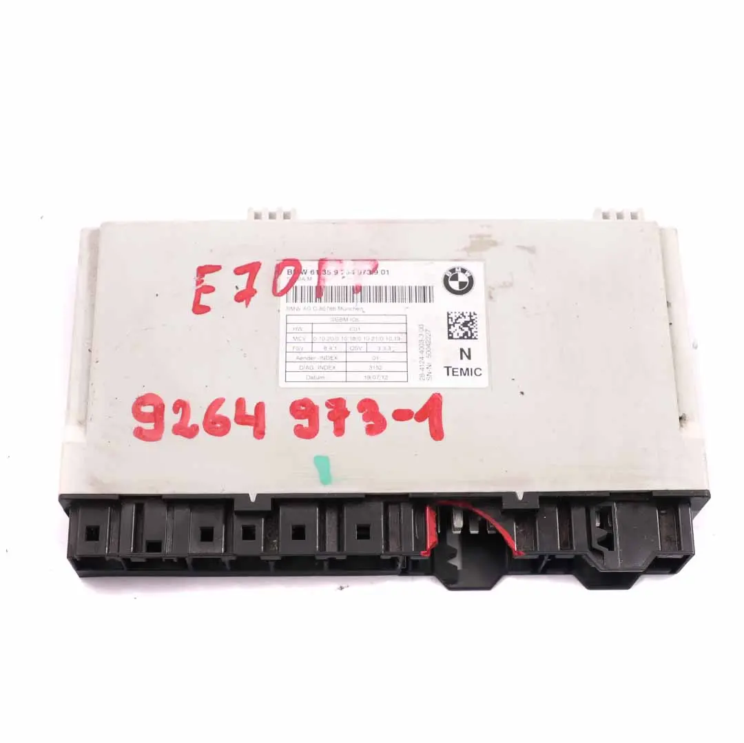 BMW X5 E70 Seat Control Unit Module ECU 9264973