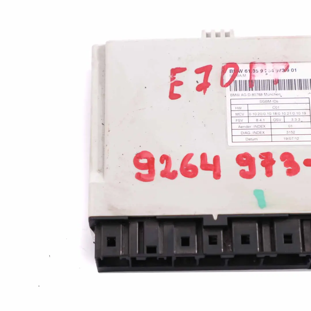 BMW X5 E70 Seat Control Unit Module ECU 9264973