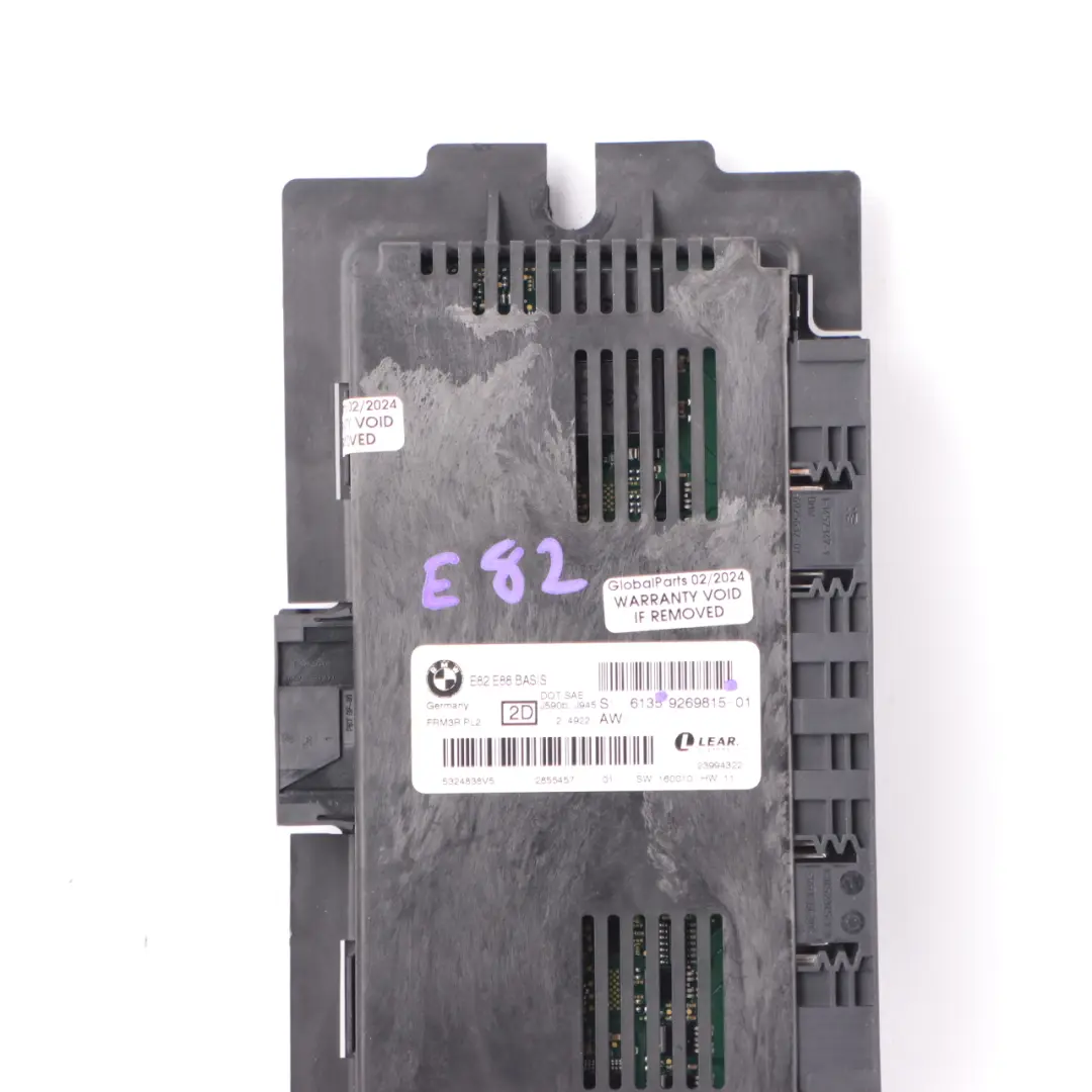 BMW E82 Light Control Footwell Module ECU Basis FRM3R PL2 Lear 9269815