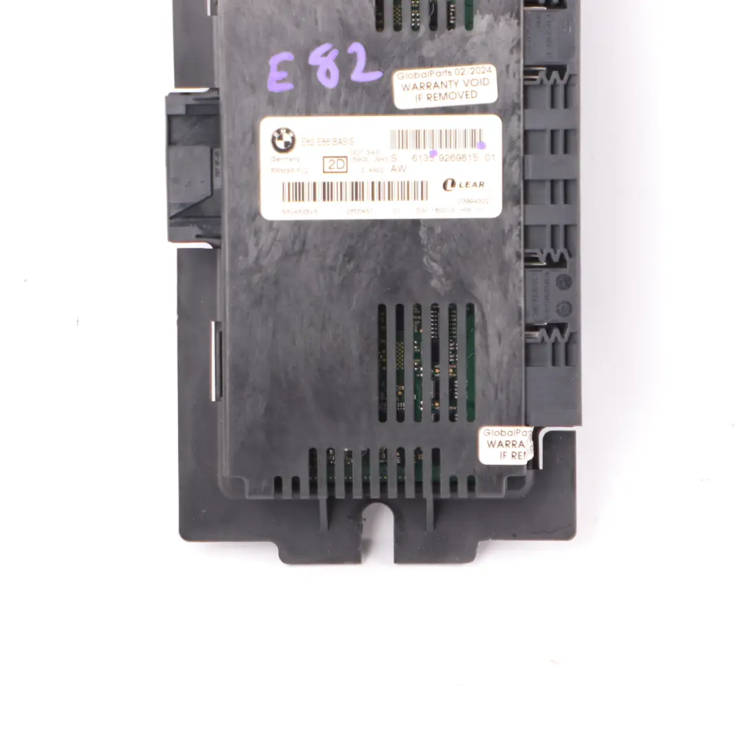 BMW E82 Light Control Footwell Module ECU Basis FRM3R PL2 Lear 9269815