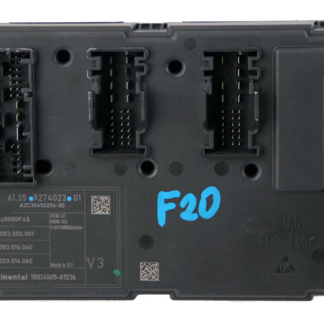 BMW F20 F21 F30 F31 REM Módulo Trasero Caja Fusibles Unidad Control V3 9274023