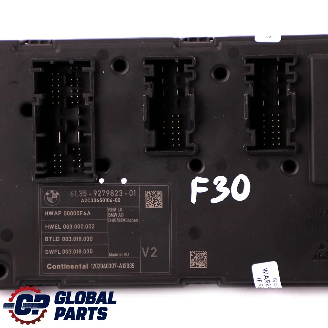 BMW F30 REM Módulo Electrónico Trasero Caja de Fusibles Control 9279823