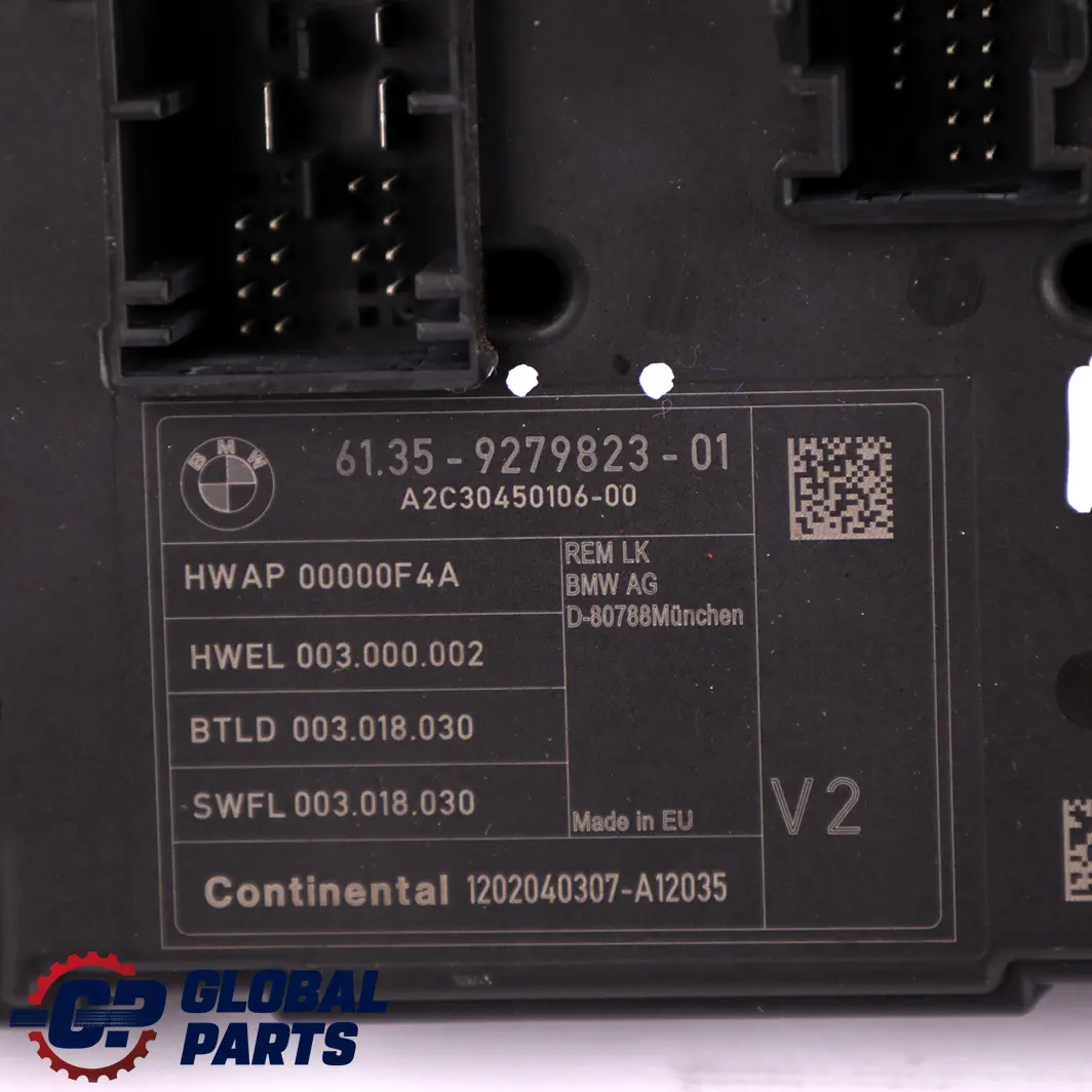 BMW F30 REM Módulo Electrónico Trasero Caja de Fusibles Control 9279823