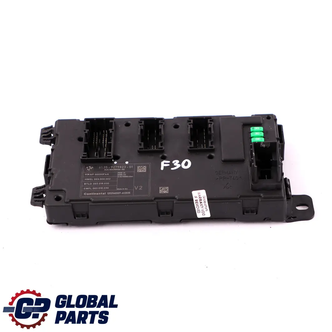 BMW F30 REM Módulo Electrónico Trasero Caja de Fusibles Control 9279823