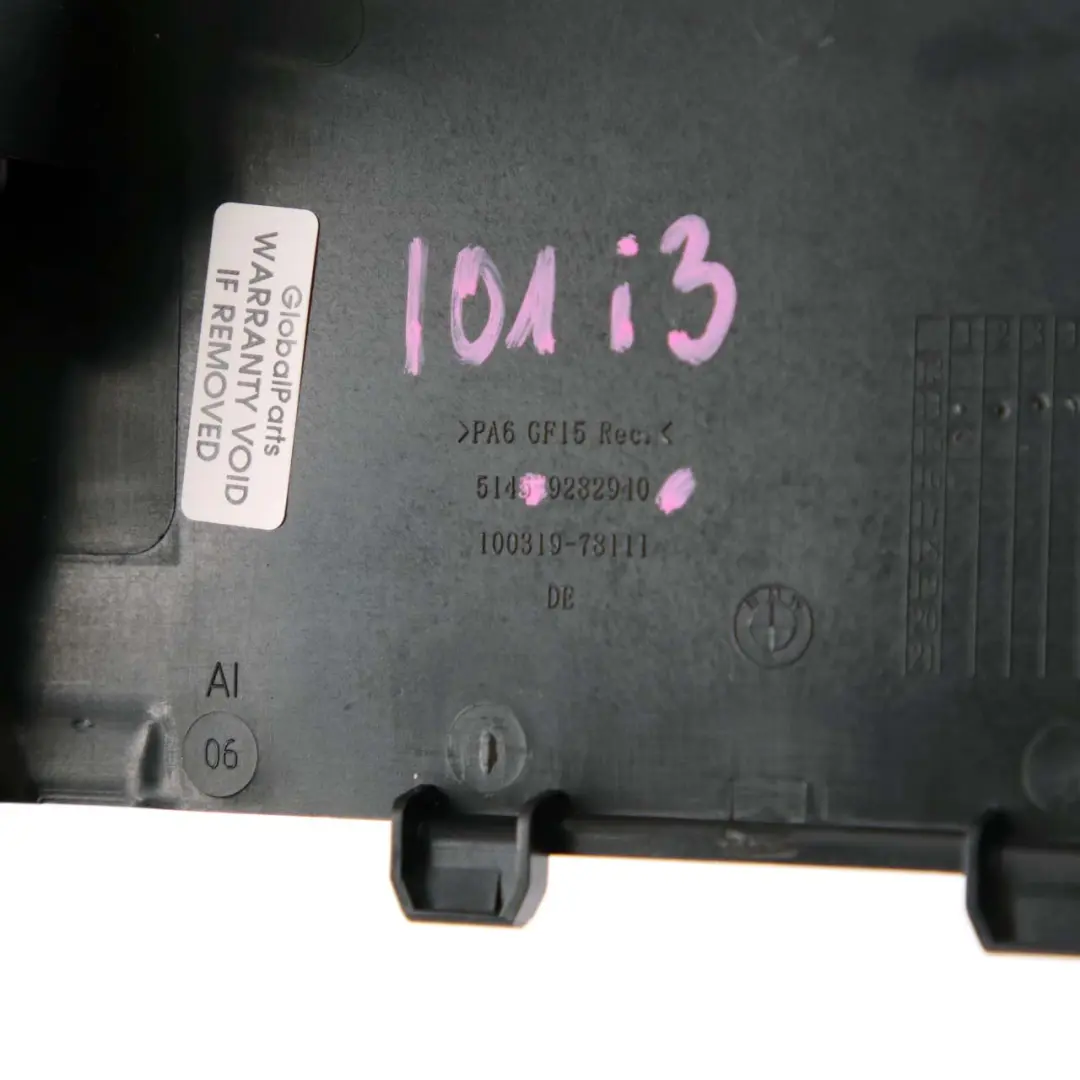 BMW i3 I01 Steering Column Cover Trim Panel 9282940