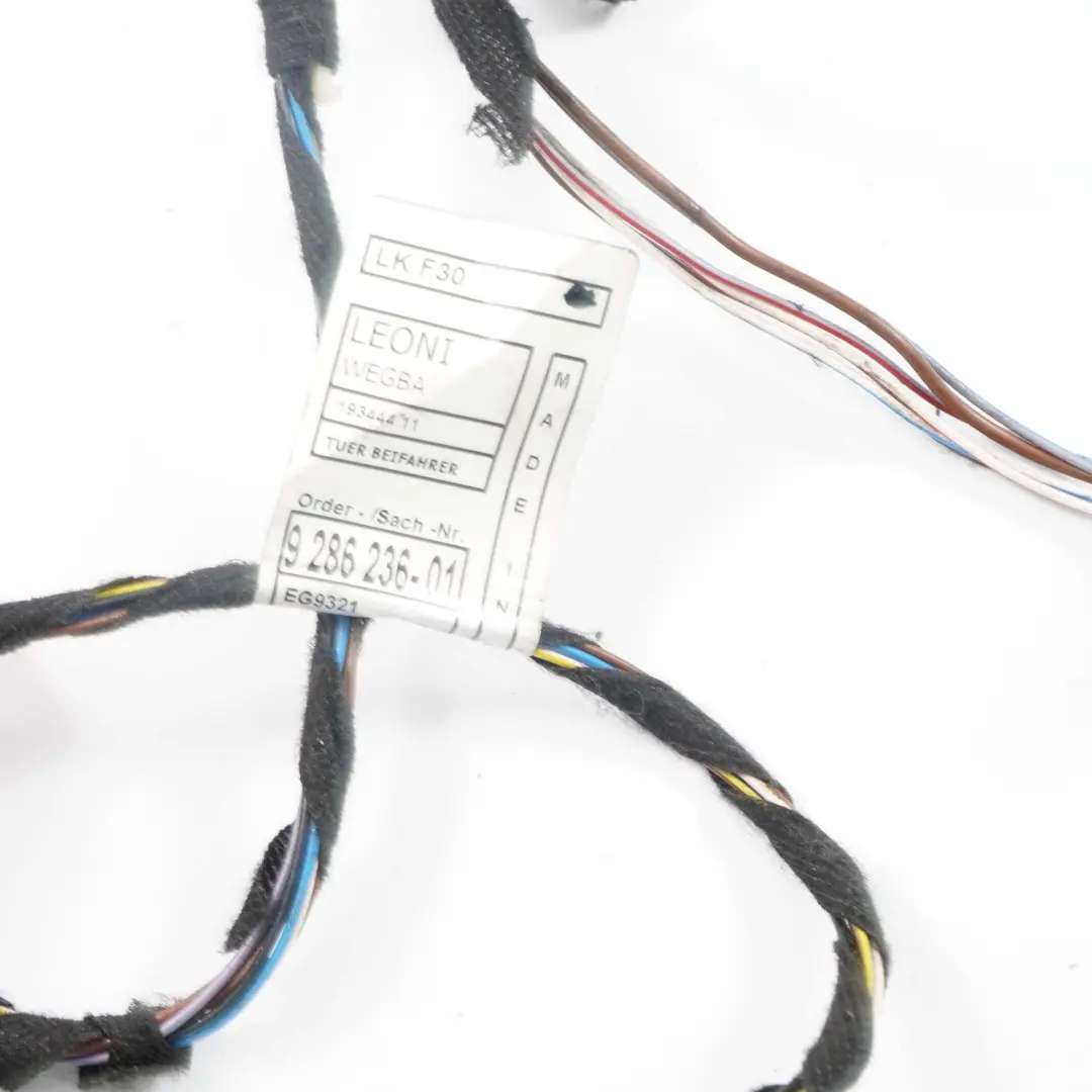 BMW F30 Cableado Puerta Pasajero Delantero Cables Loom Arn?s F31 9286236