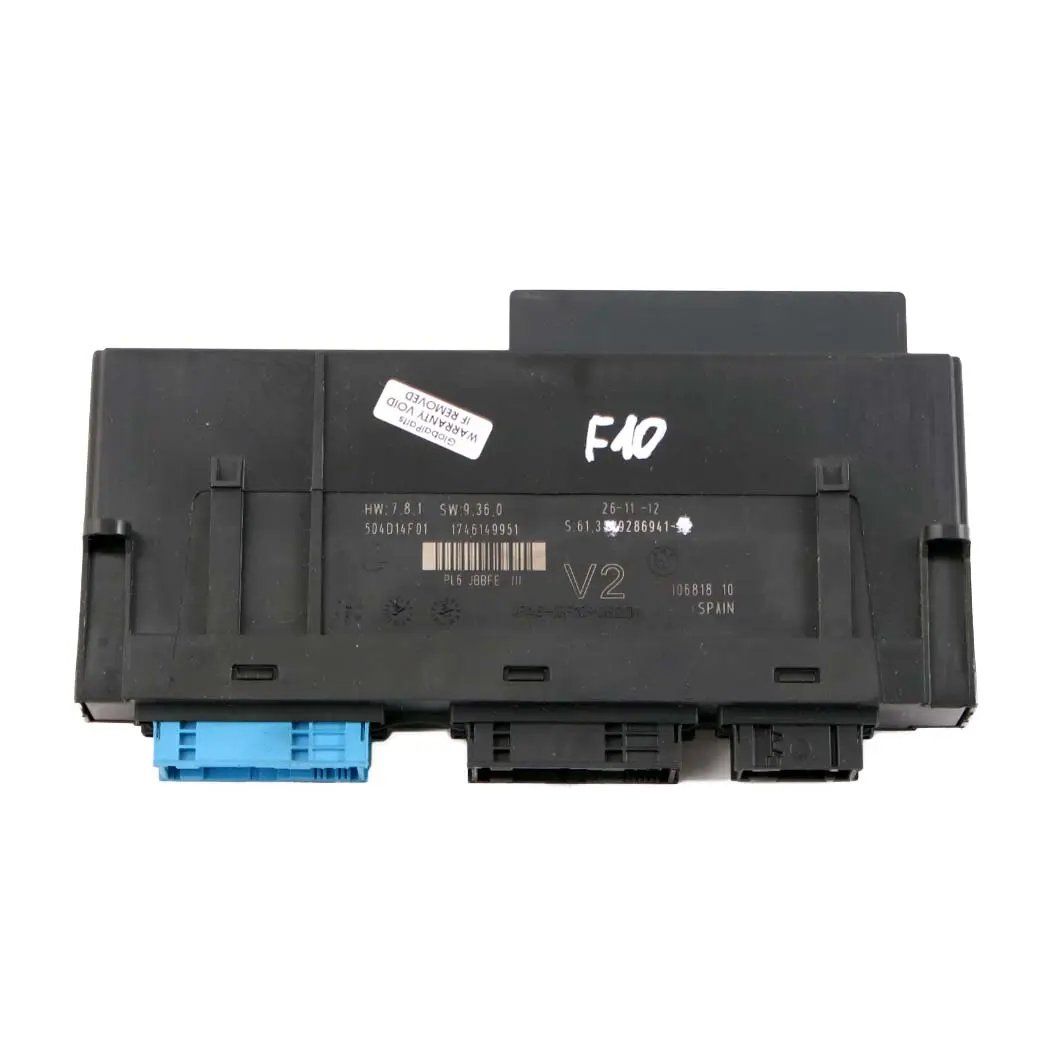 BMW F10 ECU Body Control Modul Anschlussdose V2 PL6 JBBFE III 9286941