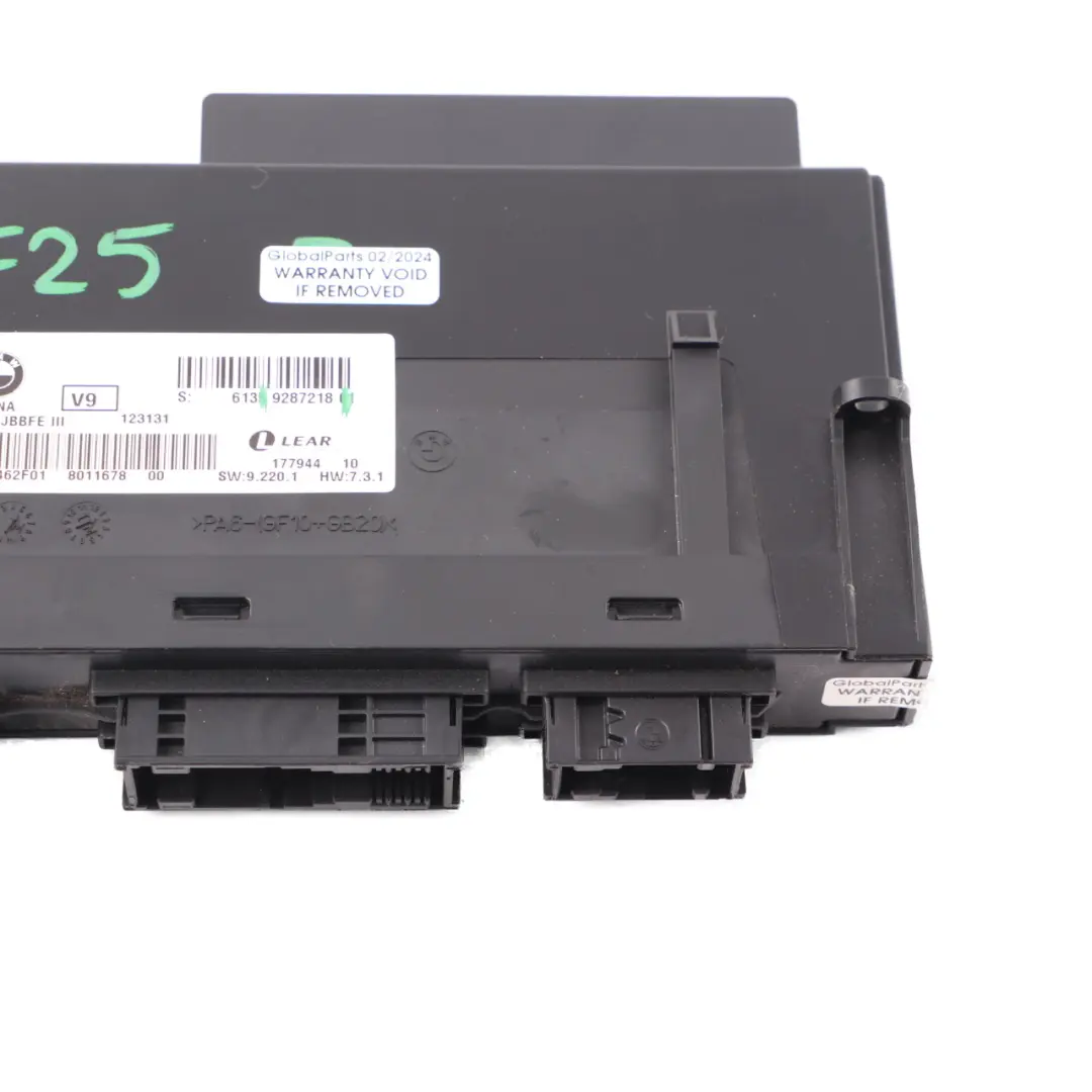 BMW X3 F25 Body Control Module ECU Junction Box JBBFE III V9 Lear 9287218