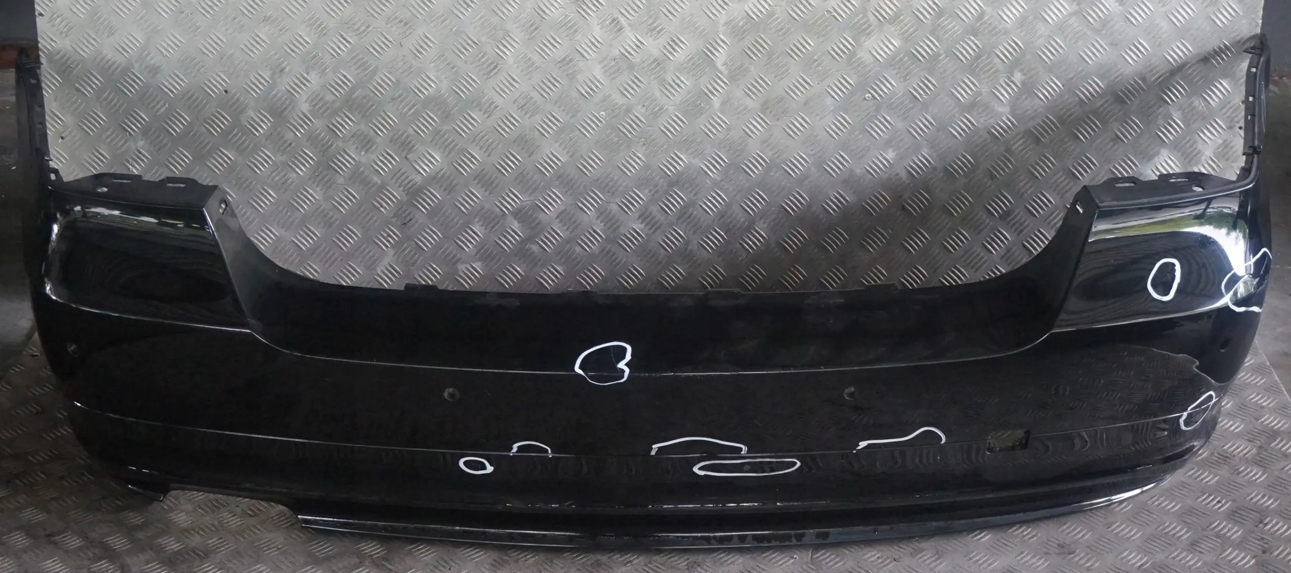 BMW 3 Series E90 LCi Lift Rear Bumper Trim Panel Schwarz 2 Black - 668