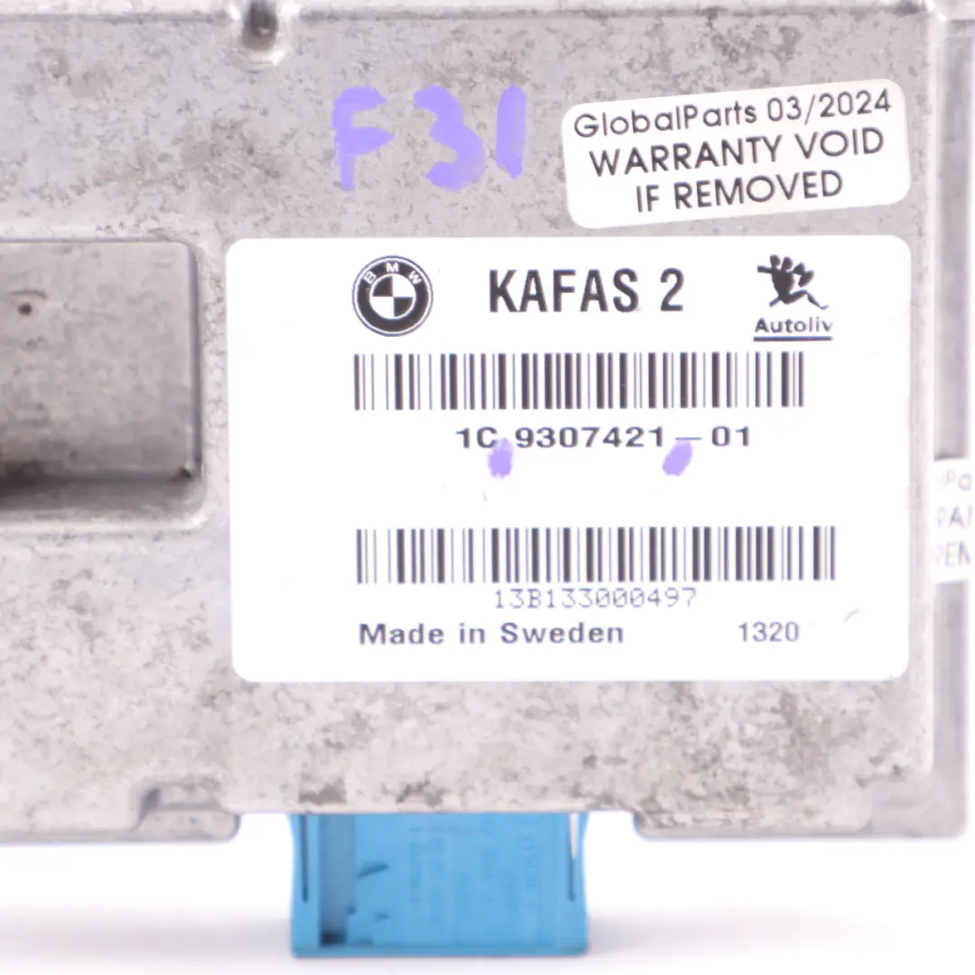 BMW F20 F21 F30 F31 Moduł Sterownik Kamery Kafas ECU 9307421