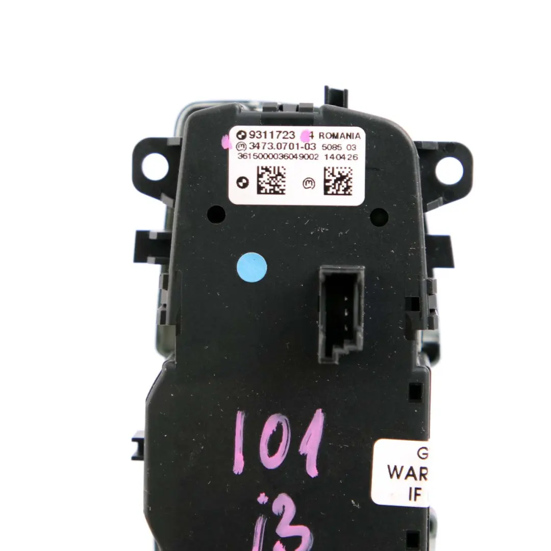 Headlight Switch BMW i3 I01 F45 Control Element Light Unit Black 9311723