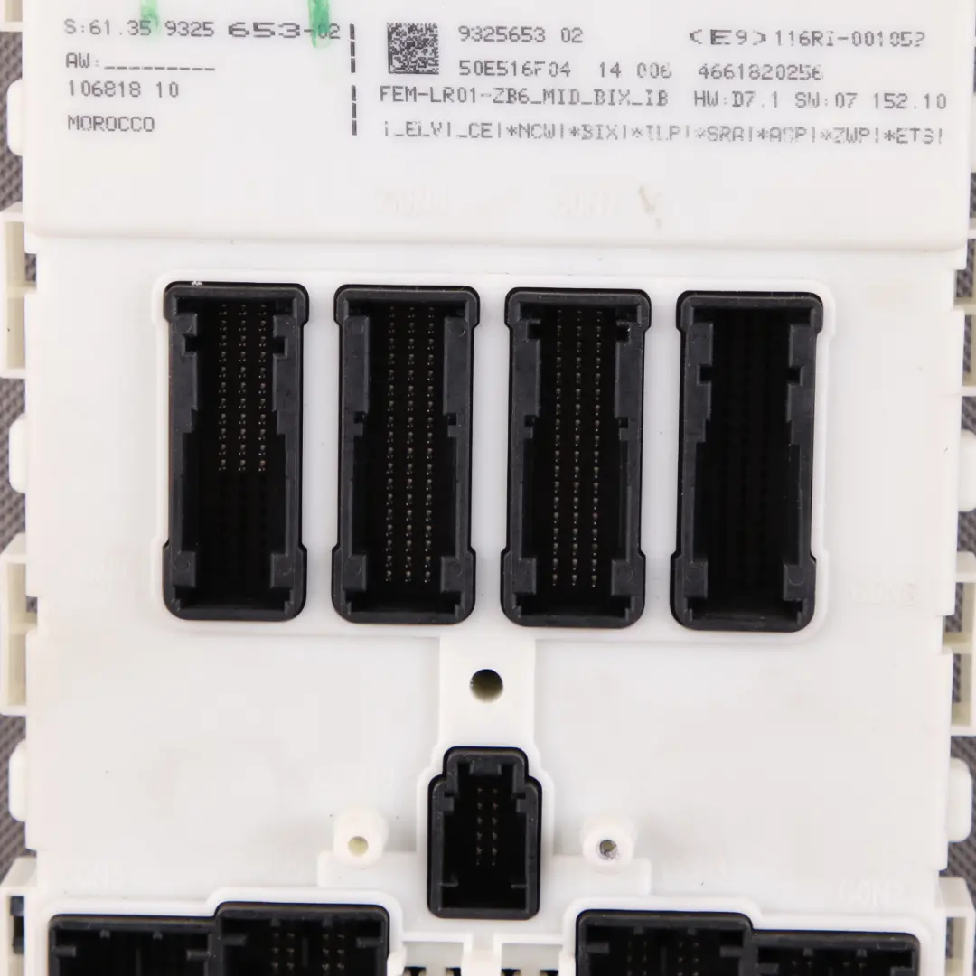 BMW F20 F21 F22 F30 F32 Módulo Electrónico Delantero Unidad Control FEM 9325653