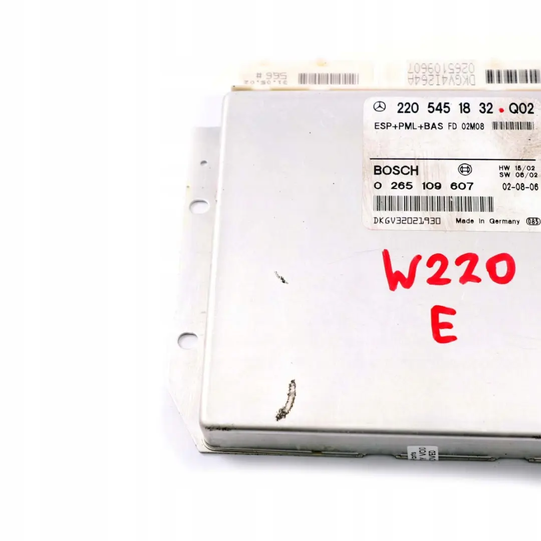 Mercedes-Benz CL S C215 W220 ESP PML BAS Control Unit Module ECU A2205451832