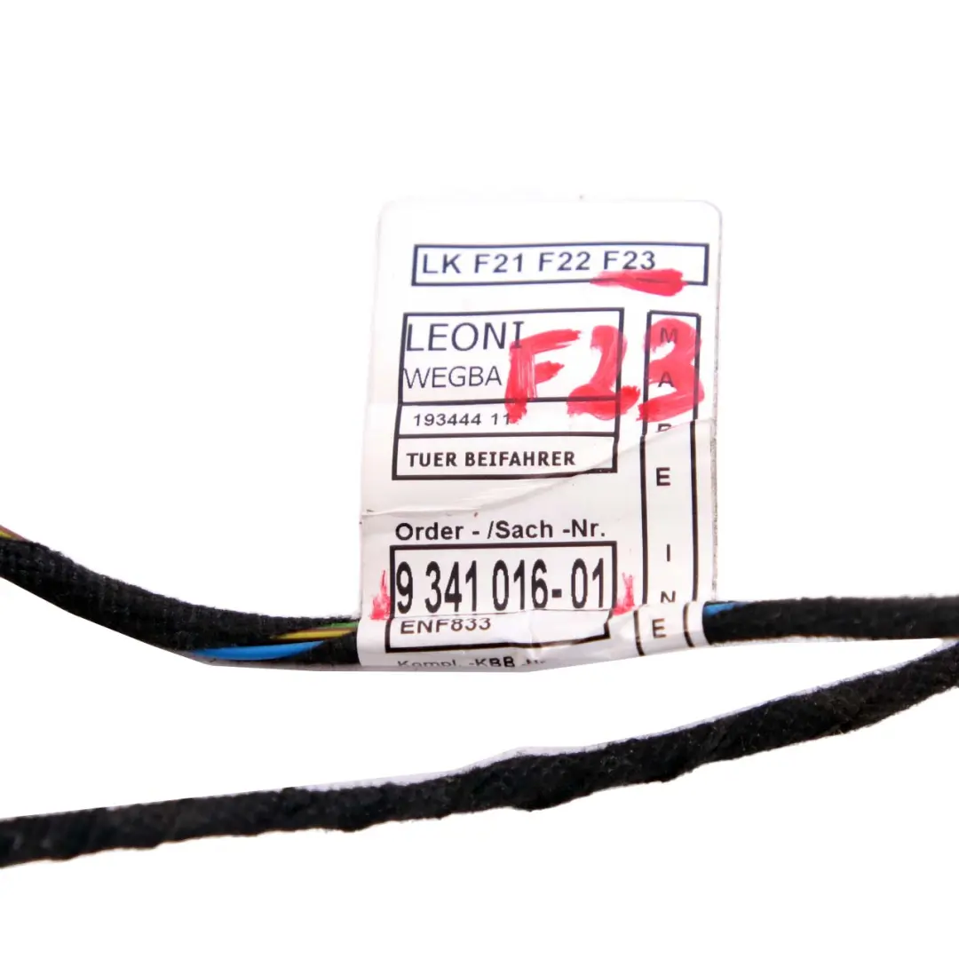 BMW 2 F23 Cabrio Passenger Side Door Wiring Loom Cable Harness 9341016