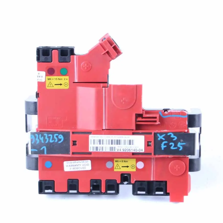 BMW X3 F25 B+ Distribution Box Battery Power Red Rear Control Unit 9206140