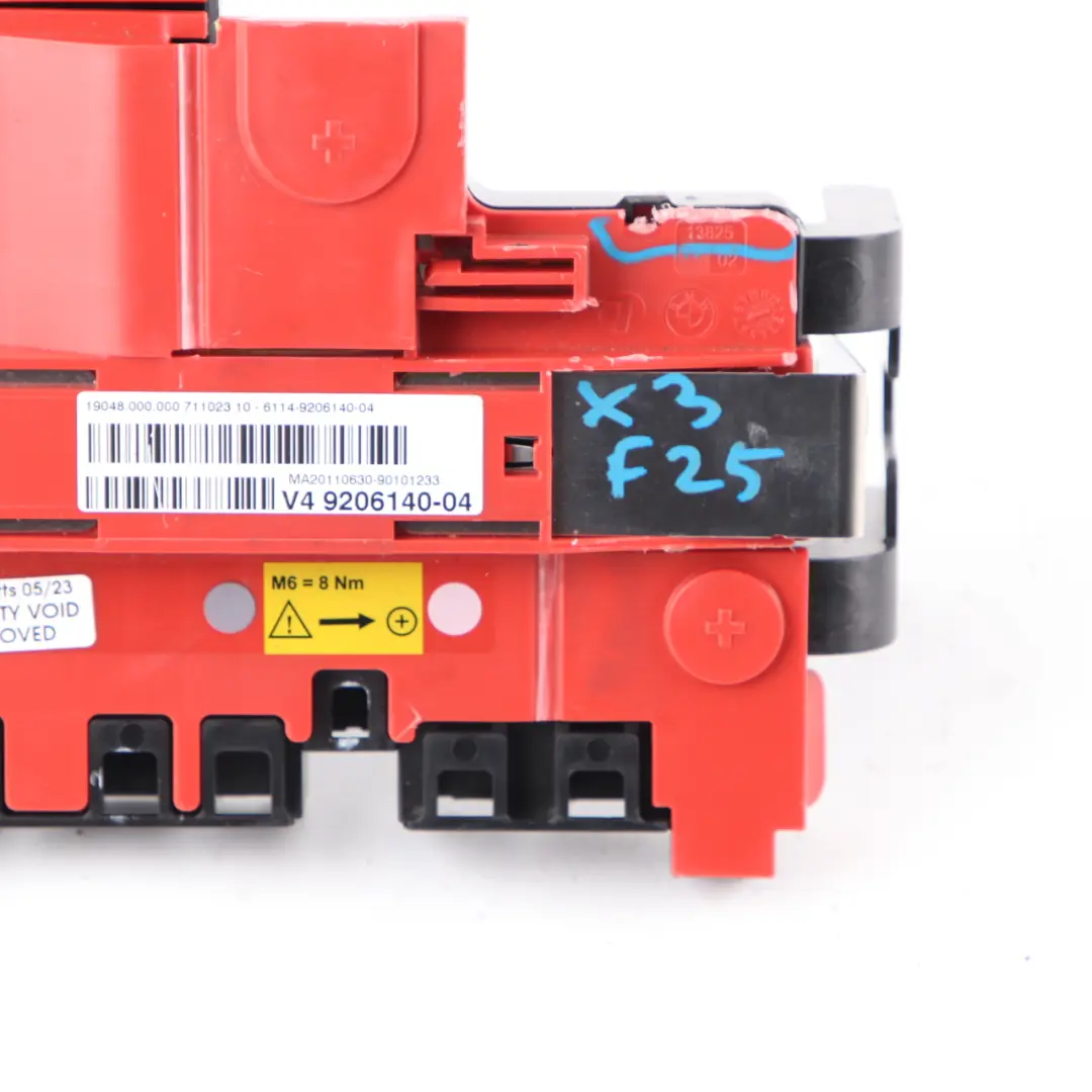 BMW X3 F25 B+ Distribution Box Battery Power Red Rear Control Unit 9206140