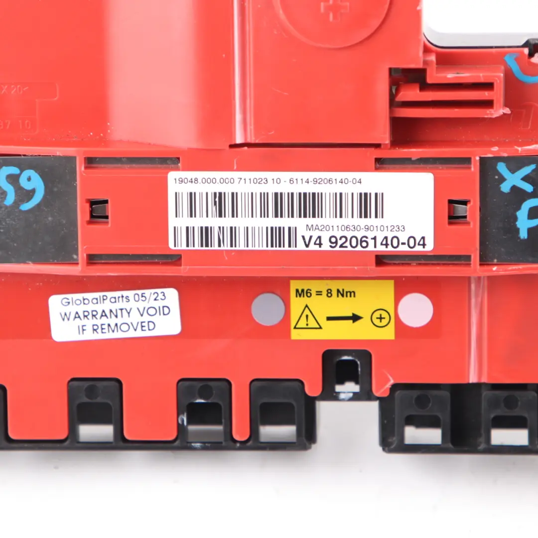 BMW X3 F25 B+ Distribution Box Battery Power Red Rear Control Unit 9206140