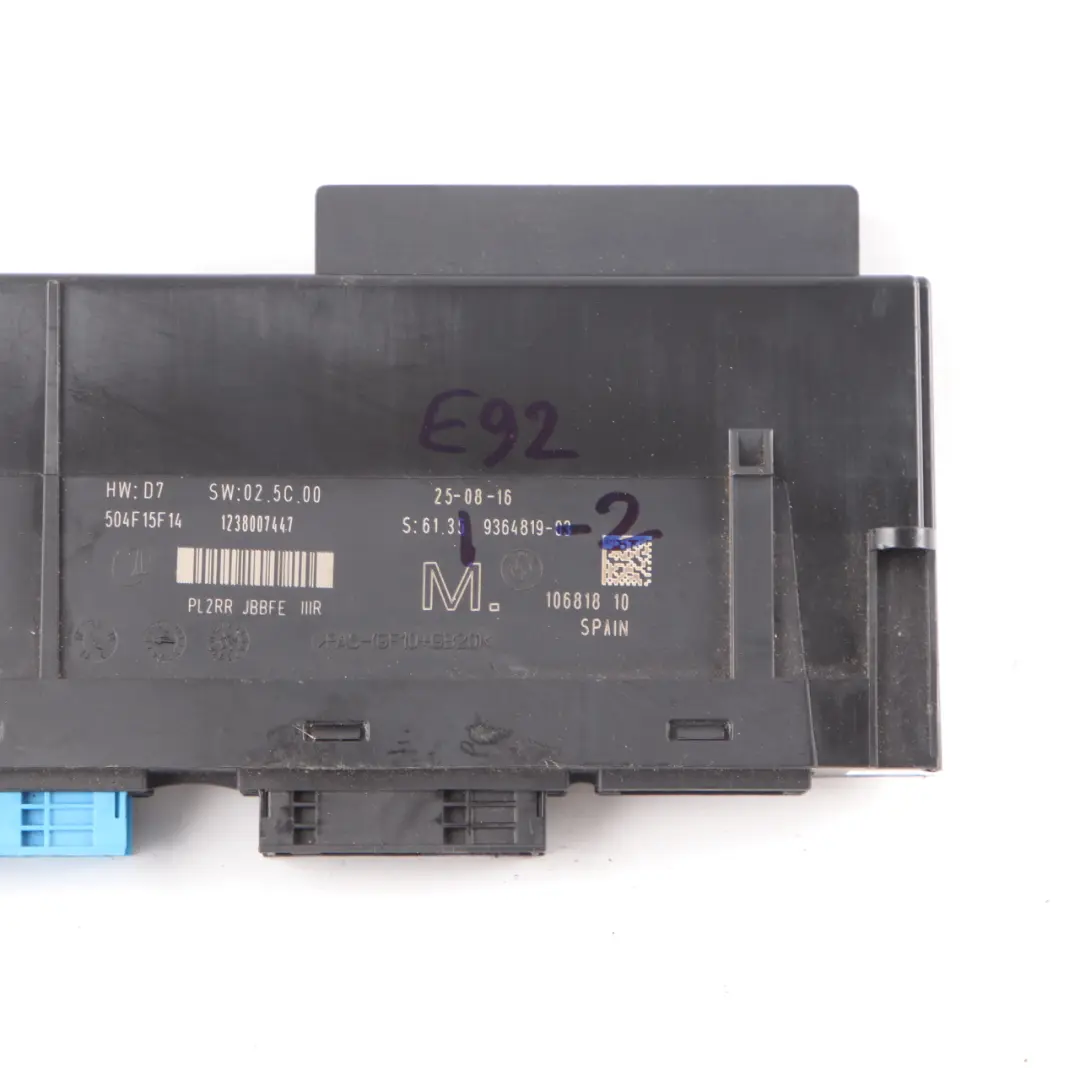 BMW E92 ECU Body Control Module M Junction Box PL2RR JBBFE IIIR 9364819