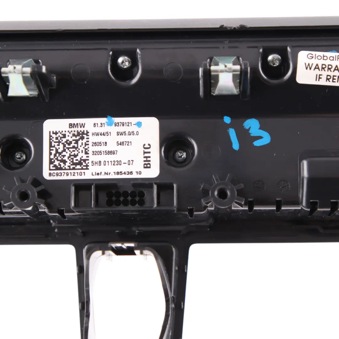 BMW i3 I01 Radio A/C Control Audio Player Climate Operating Unit Panel 9379121