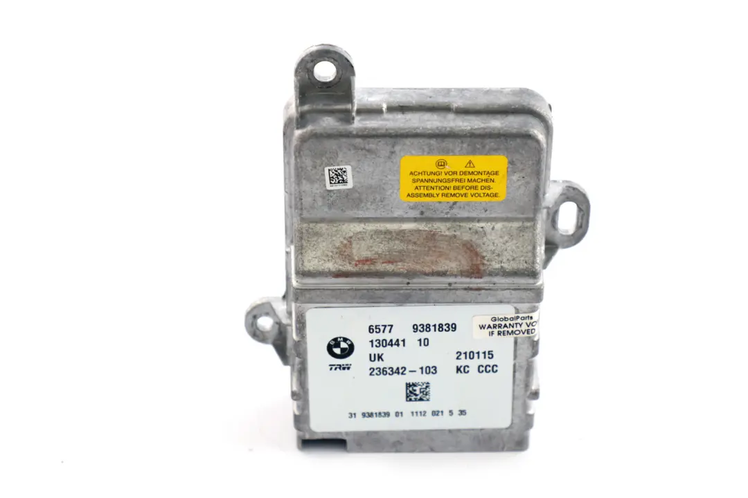 Mini F54 F55 F56 F60 Control Unit Airbag Module ECU NO CRASH DATA 9381839