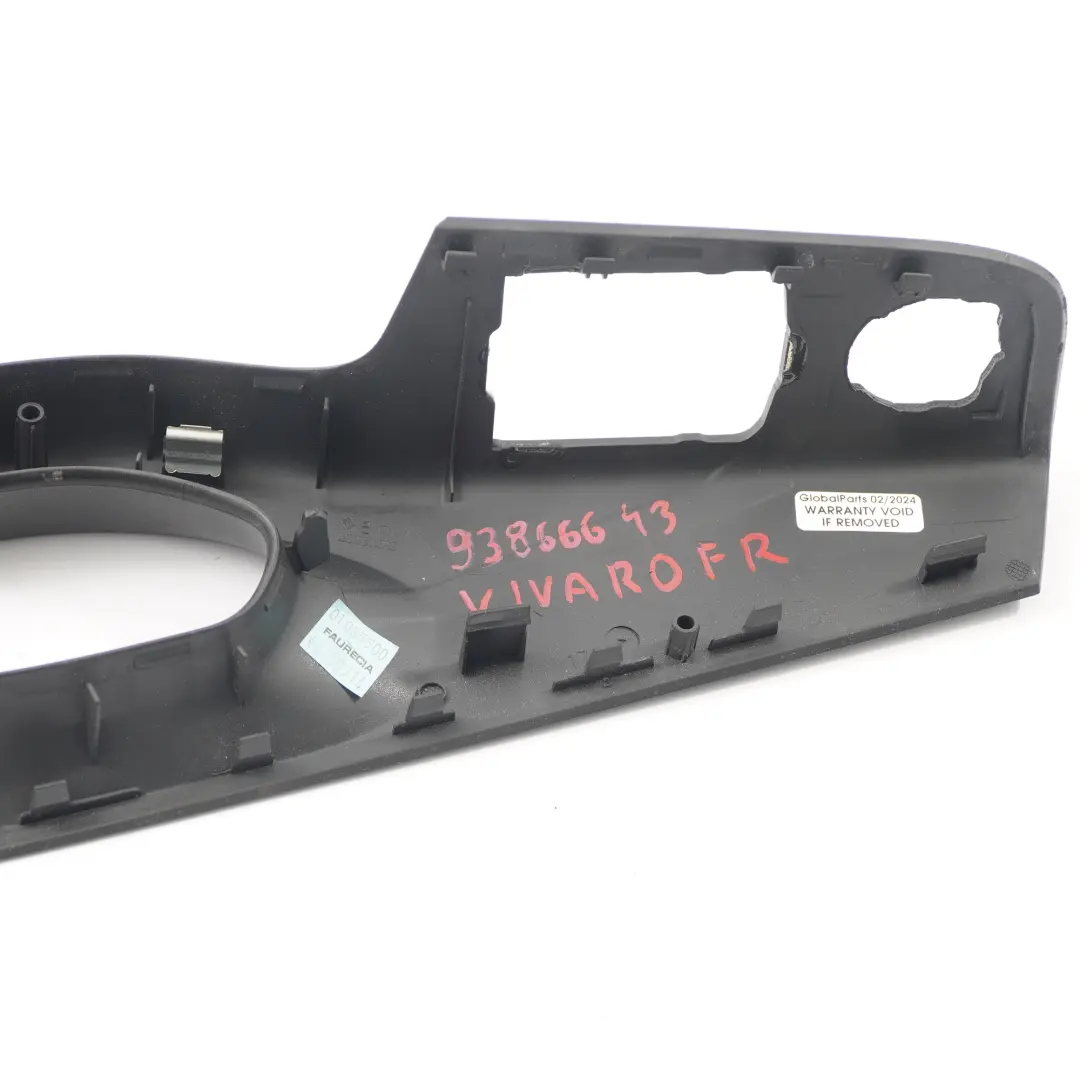 Opel Vivaro B Osłona Panel Sterowania Fotela Prawy Przód Czarny 93866643