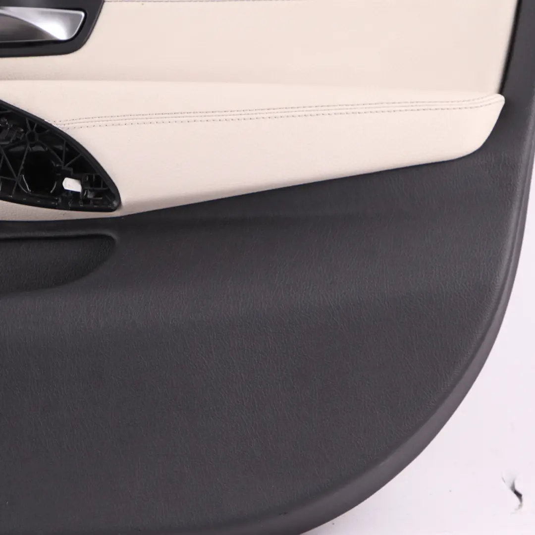BMW F36 LCI Door Card Front Right O/S Lining Panel Ivory White Oyster Leather