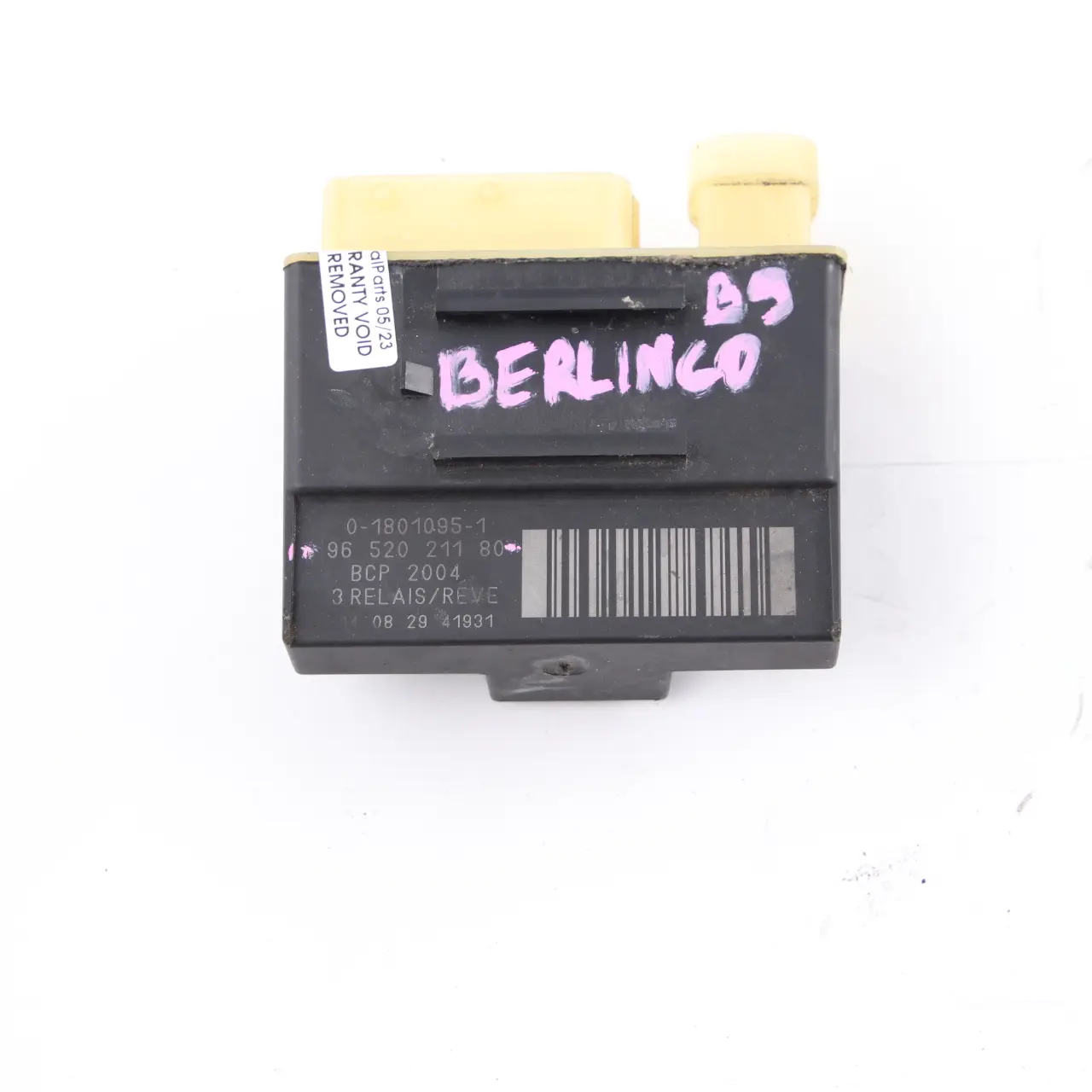 Citroen Berlingo Cooling Fan Relay Plug Control Module 9652021180