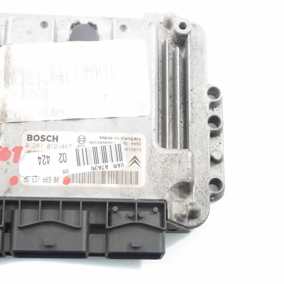 Peugeot 207 1.6HDI Diesel Motorsteuergerät ECU Modul 9663786380