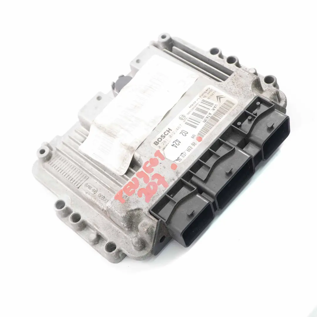 Peugeot 207 1.6HDI Diesel Motorsteuergerät ECU Modul 9663786380