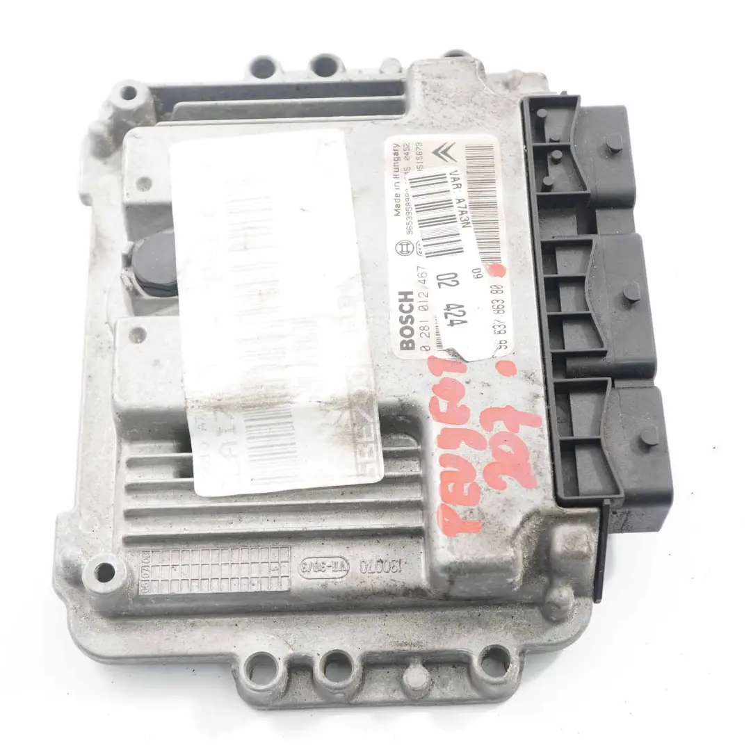 Peugeot 207 1.6HDI Diesel Motorsteuergerät ECU Modul 9663786380