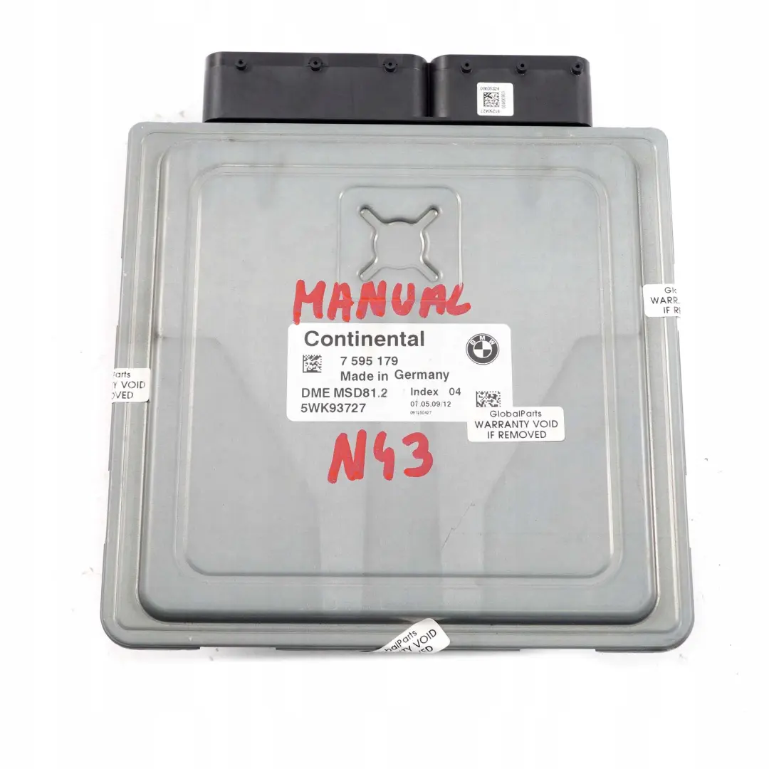 BMW E81 E87 LCI E90 E91 Gasolina N43 Unidad de Control del Motor ECU DME Manual