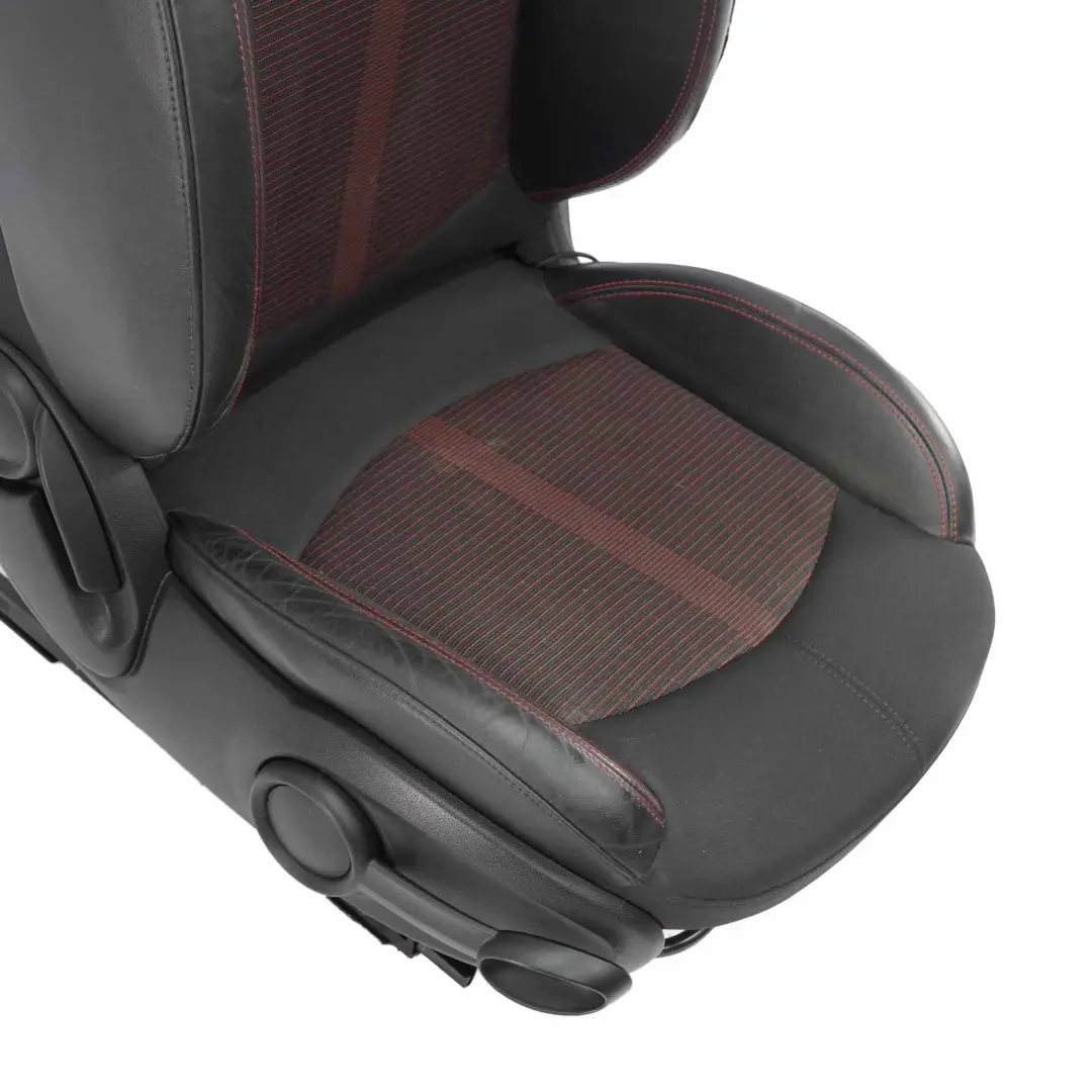 Front Seat MINI R60 Countryman Right O/S Sport Cloth Leather Parallel Lines Red