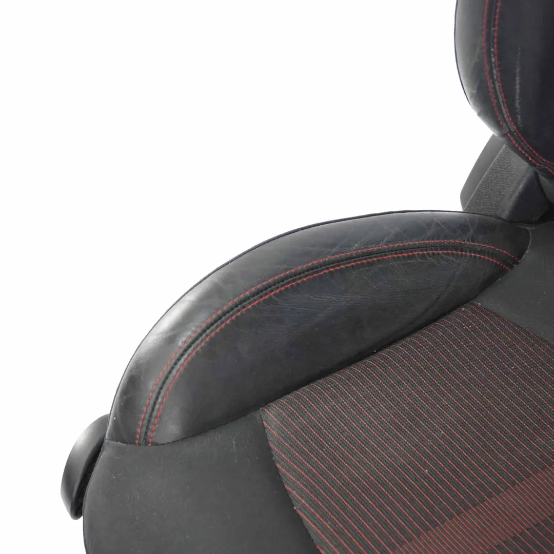 Front Seat MINI R60 Countryman Right O/S Sport Cloth Leather Parallel Lines Red