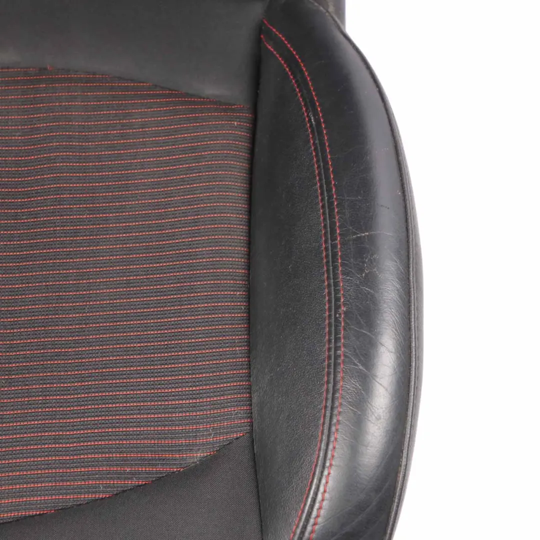 Front Seat Mini R60 Countryman Right O/S Sport Cloth Leather Parallel Lines Red