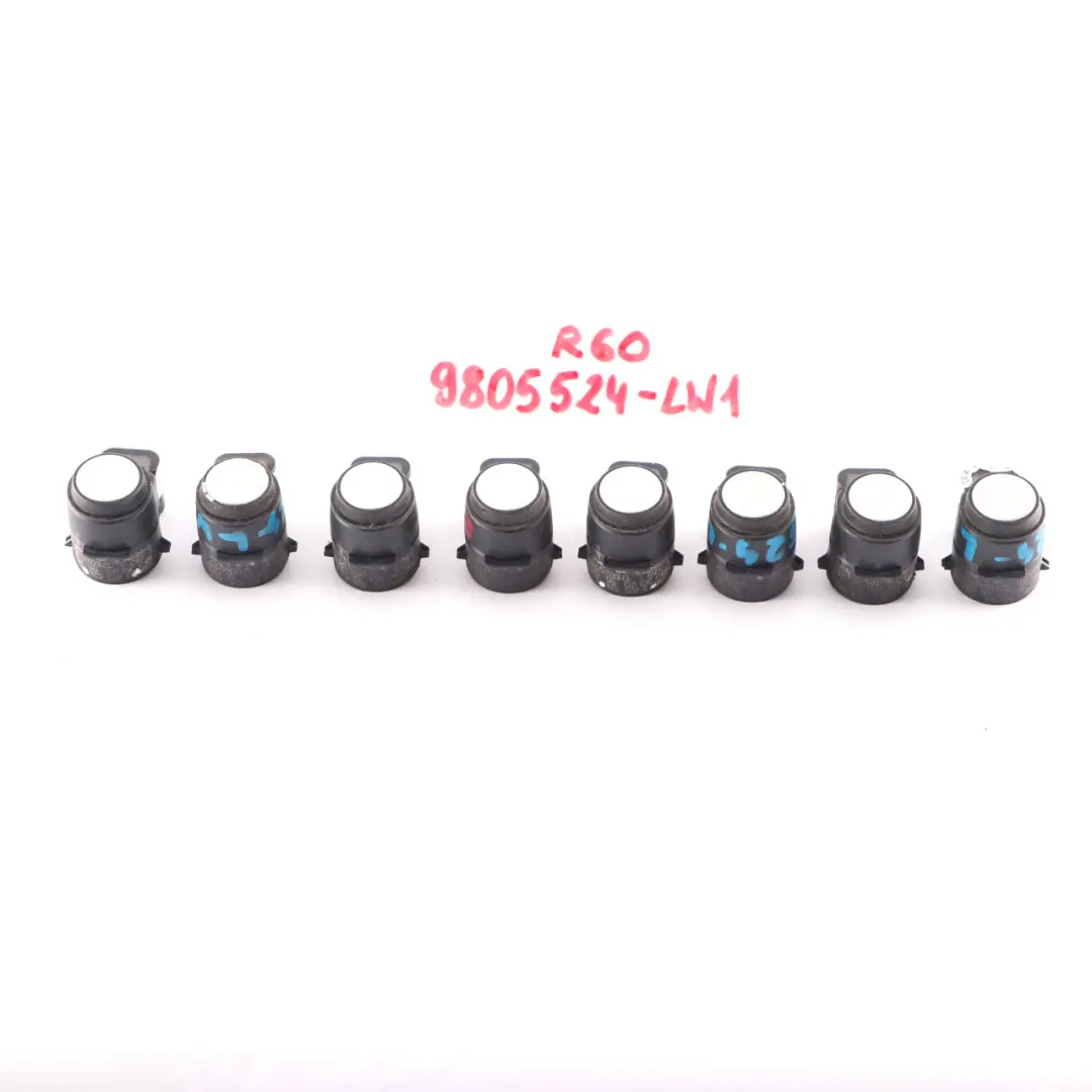 8 x Mini R60 Trasero PDC Sensor ultrasónico aparcamiento Luz Blanco Set 9805524