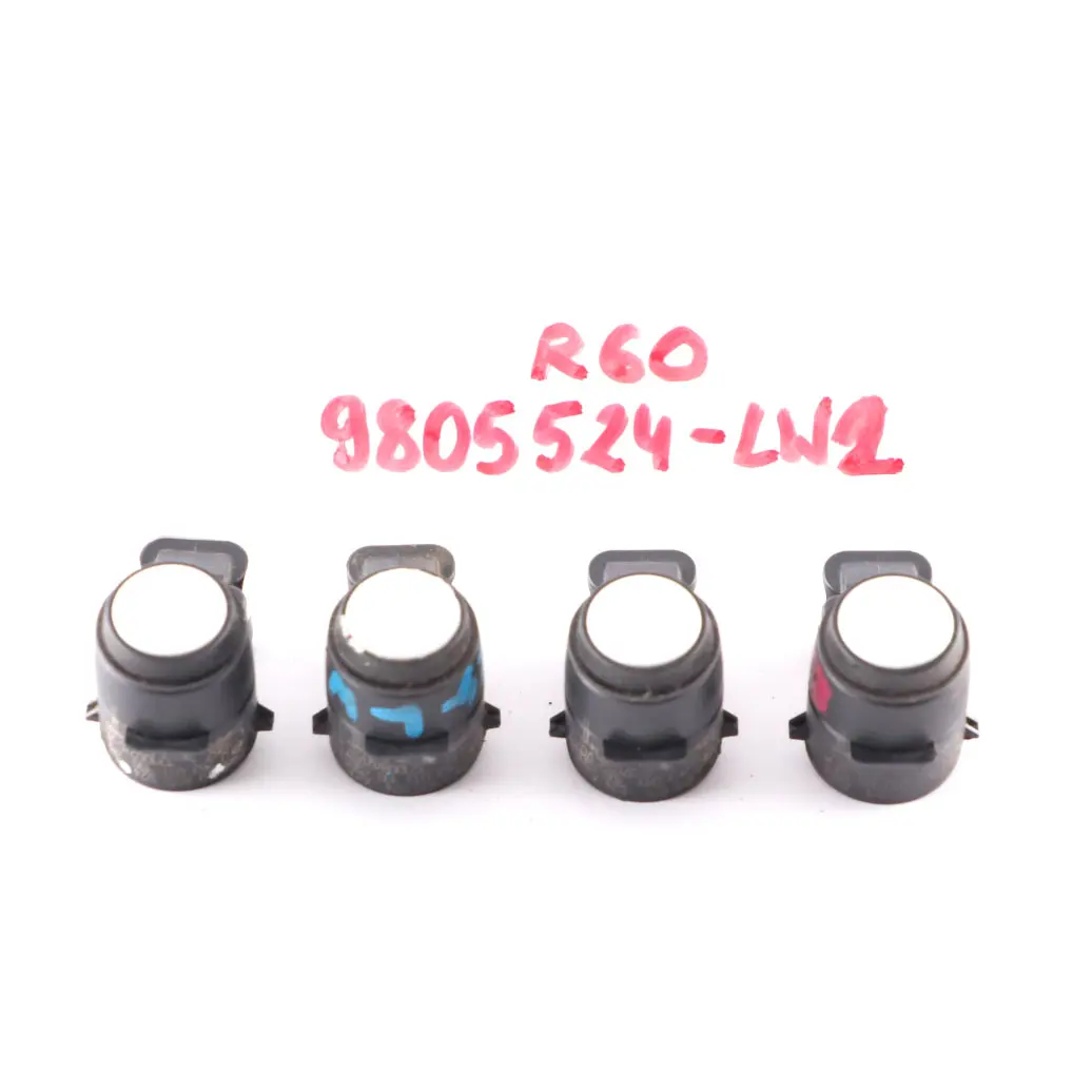 4 x Mini R60 Trasero PDC Sensor ultrasónico aparcamiento Luz Blanco Set 9805524