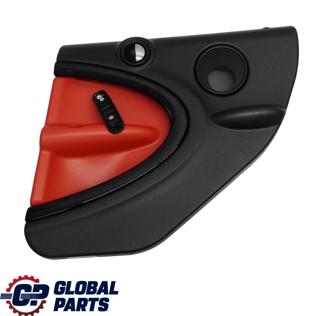 Mini R60 Panel Embellecedor Tarjeta Puerta Trasera Derecha Negro Rojo Claro