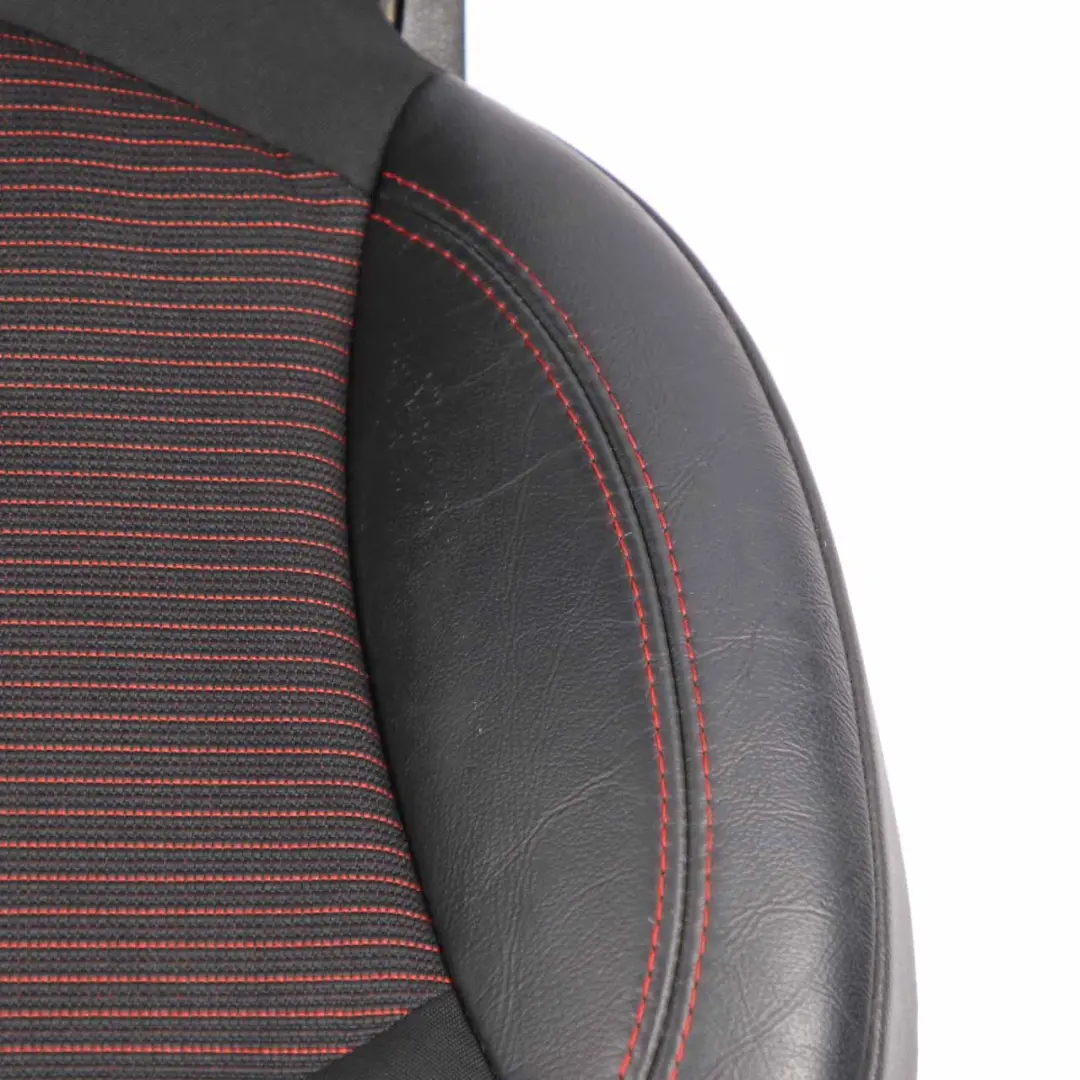 Mini R60 Countryman Rear Left N/S Folding Seat Cloth Leather Parallel Lines Red